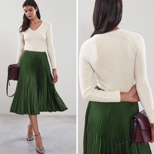 Reiss Elouise cream ribbed sweater